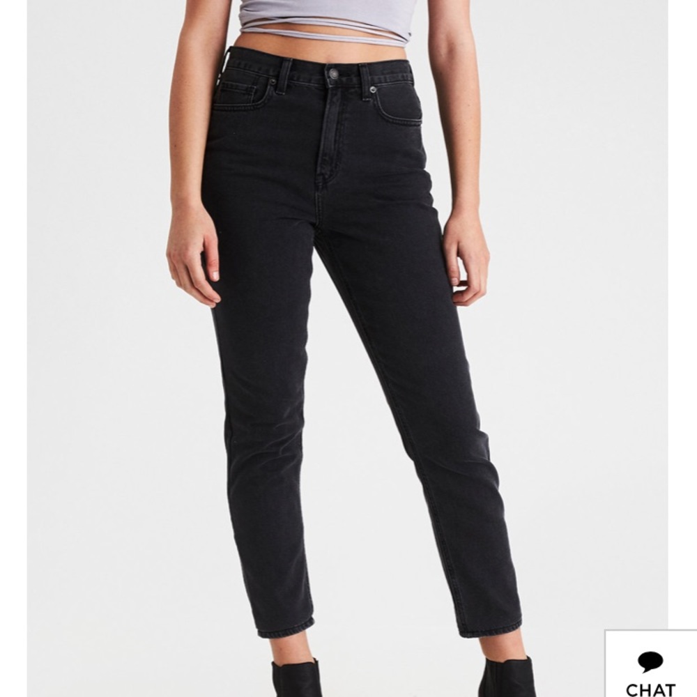 American Eagle Black Mom Jeans